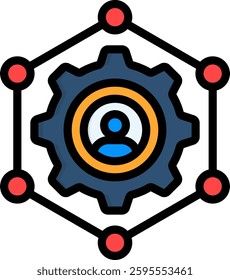 Skill Development Icon Lineal Color Vector Illustration