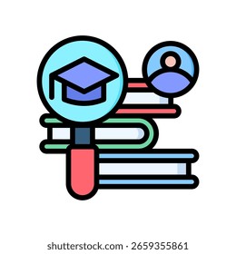 Ícone de desenvolvimento de habilidades Ilustração de vetor de cores lineares