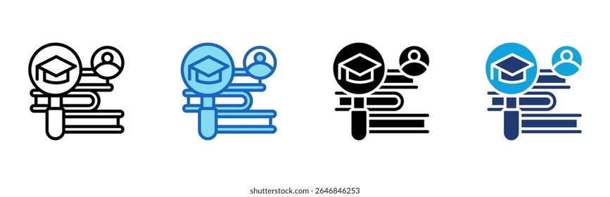 Skill Development icon Multi Style Vector Illustration