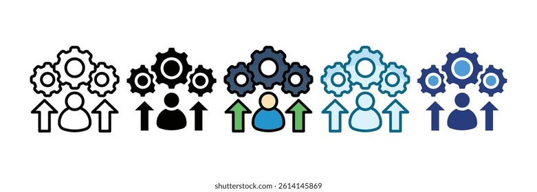 Skill Development Icon Set Multiple Style Collection