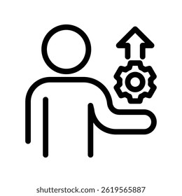 Línea de desarrollo de habilidades Icono Ilustración Vector Gráfico. Gráfico simple del Vector de la ilustración del elemento, conveniente para el App, los Sitios web, y las presentaciones aisladas en el fondo blanco