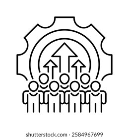 Skill Development line icon. Universal creative premium symbol. Vector sign icon logo template. Vector illustration