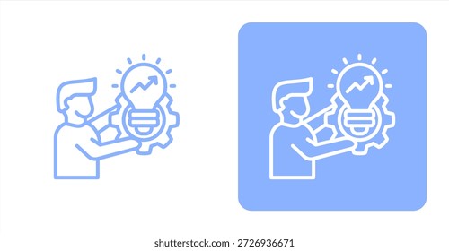 Línea de desarrollo de habilidadesIlustración de icono de fondo en contraste y color de dos tonos