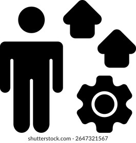 Skill Development Modern Solid Black Icon Design