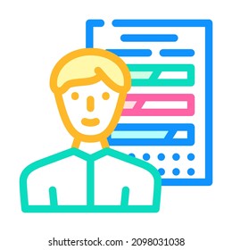 skill employee color icon vector. skill employee sign. isolated symbol illustration