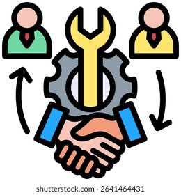 Skill Engagement Icon Lineal Color Vector Illustration