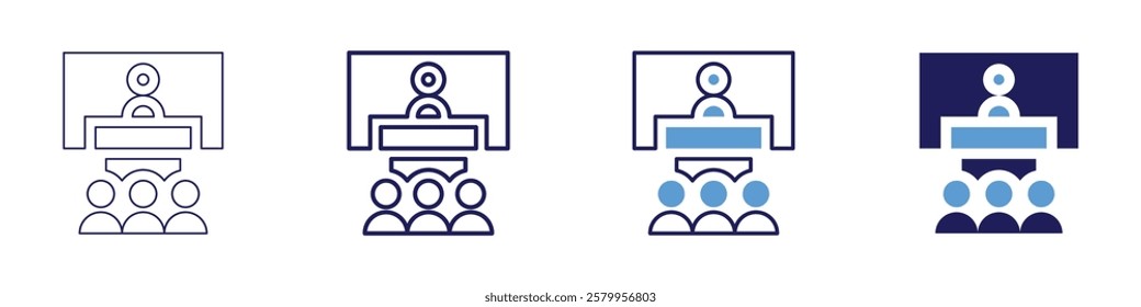 Skill enhancement icon in 4 different styles. Thin Line, Line, Bold Line, Duotone. Duotone style. Editable stroke.