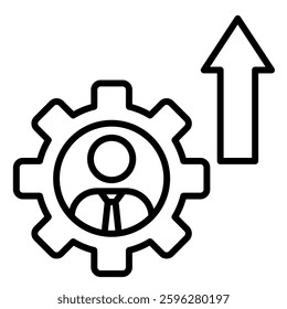 Skill Enhancement icon line vector illustration