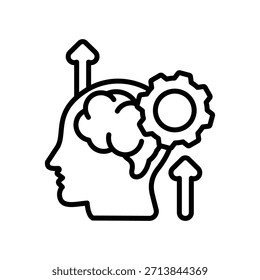 Skill Enhancement Icon Line Vector Illustration