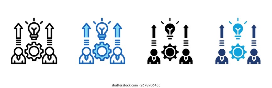 Ícone de Aprimoramento de Habilidade Ilustração de Vetor de Estilos Múltiplos