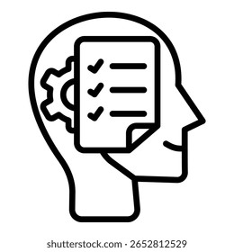Skill Evaluation Icon Line Style For Various Design Purposes