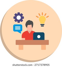 Icono de estilo de círculo plano de habilidad
