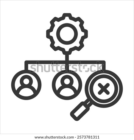 Skill Gap Analysis Outline Icon Vector Illustration