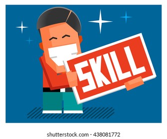 Skill graphic. Flat vector illustration.