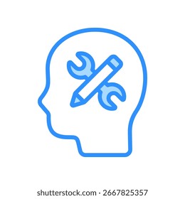 Skill Icon Blue Color Vector Illustration