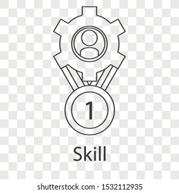 Skill  icon concept on transparency background. Creative idea design use for your project. Line vector illustration sign for presentation, brochure, template or mobile app.  