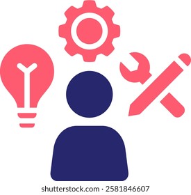 Skill Icon Fill Vector Illustration