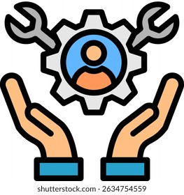 Skill Icon Lineal Color Vector Illustration