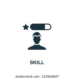 Skill icon. Monochrome simple icon for templates, web design and infographics