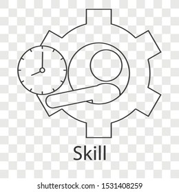 Skill icon on transparency background. Creative idea design use for your project. Line vector illustration for template, web site, mobile app, presentation.