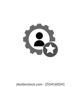 skill icon with star, best flat icon vector.