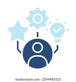 Skill Icon Two Color Style. Vector Illustration For Graphic Design
