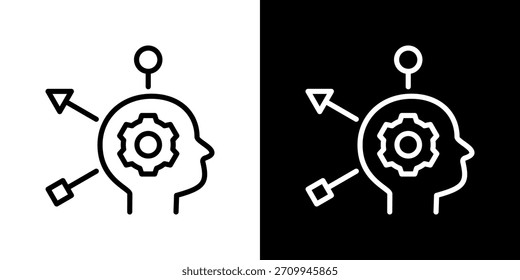 Ilustración vectorial de icono de habilidad. Diseño De Línea Fresca Construido Para Una Flexibilidad Creativa En Versiones Claras Y Oscuras.