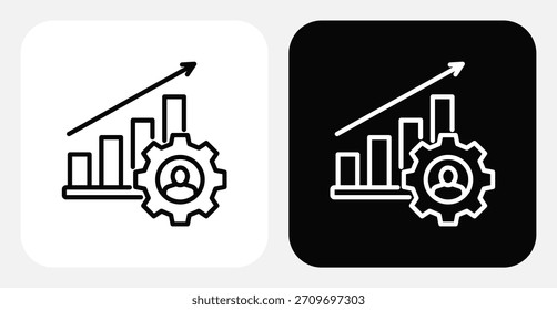 Mejora de habilidades Dual Monochrome Icon Set