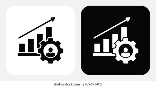 Mejora de habilidades Dual Monochrome Icon Set