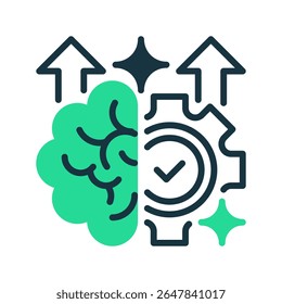 Skill Improvement Line Icon, Outline Symbol for Competency Enhancement, Expertise Development, Professional Growth, Talent Refinement, and Capability Building. Vector Sign Icon.