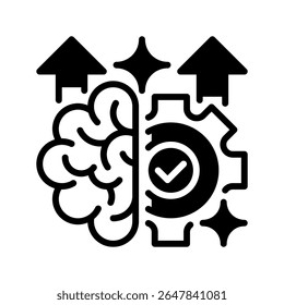 Skill Improvement Line Icon, Outline Symbol for Competency Enhancement, Expertise Development, Professional Growth, Talent Refinement, and Capability Building. Vector Sign Icon.