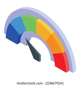 Skill level arrow icon isometric vector. Training capacity. Personal goal