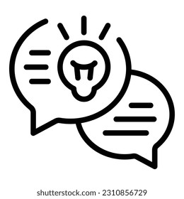Skill level chat icon outline vector. Training goal. Personal success