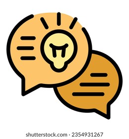 Skill level chat icon outline vector. Training goal. Personal success color flat
