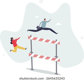 Skill level or experience to overcome challenge and succeed, personal development or improvement, professional or expert level concept. character life .