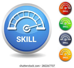 Skill Level Meter - Icon - Illustration