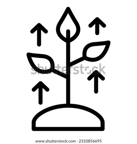 Skill level plant icon outline vector. Goal career. Personal capacity