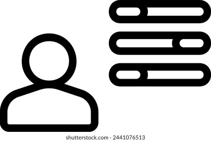 skill line icon illustration vector