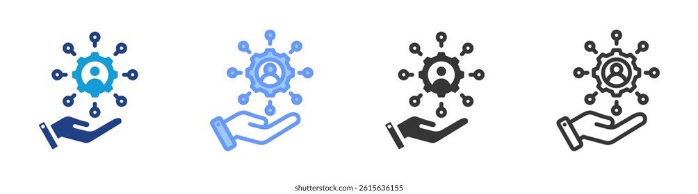 Skill Management icon set multiple style collection