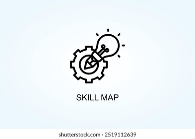 Skill Map Vektor- oder Logo-Symbol-Abbildung
