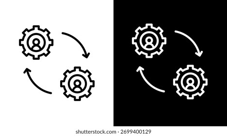 Diseño de conjunto de iconos blancos de Skill Match