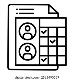 Skill Matrix Icon Element For Design