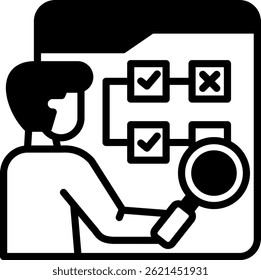Ícone de Matriz de Habilidades - Ilustração de Vetor Misto