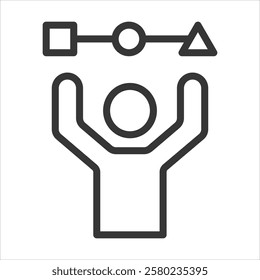 Skill Outline Icon Vector Illustration