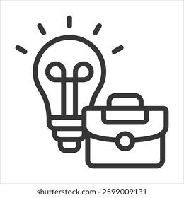 Skill Outline Icon Vector Illustration