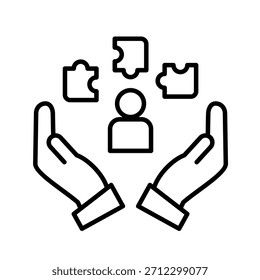 Skill Outline Icon Vector Illustration