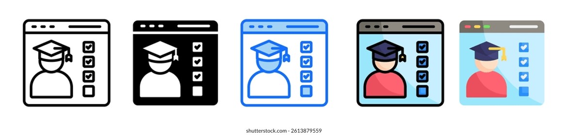 Skill Recognition Icon Set Multiple Style Collection