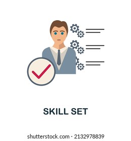 Skill Set flat icon. Colored element sign from recruitment collection. Flat Skill Set icon sign for web design, infographics and more.