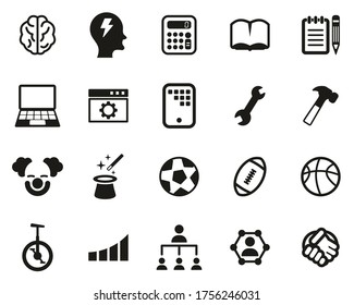 Skill & Talent Icons Black & White Set Big
