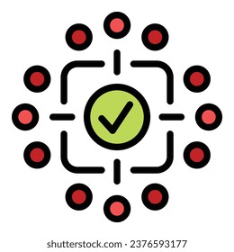 Skill target icon outline vector. Courage career. Hero obstacle color flat